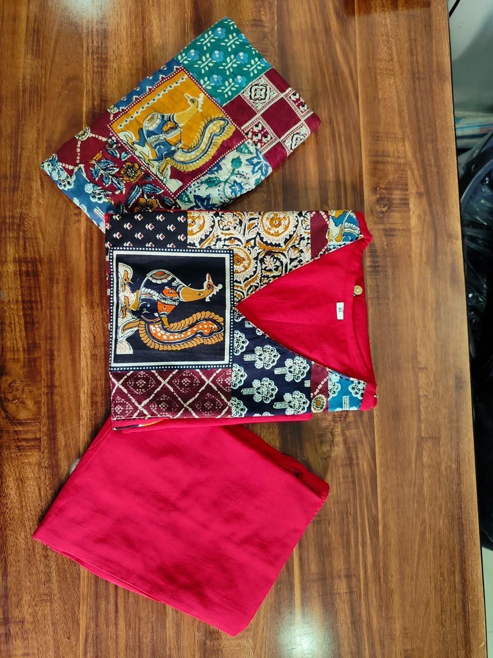 Cotton Kurta pent and Dupatta Sets