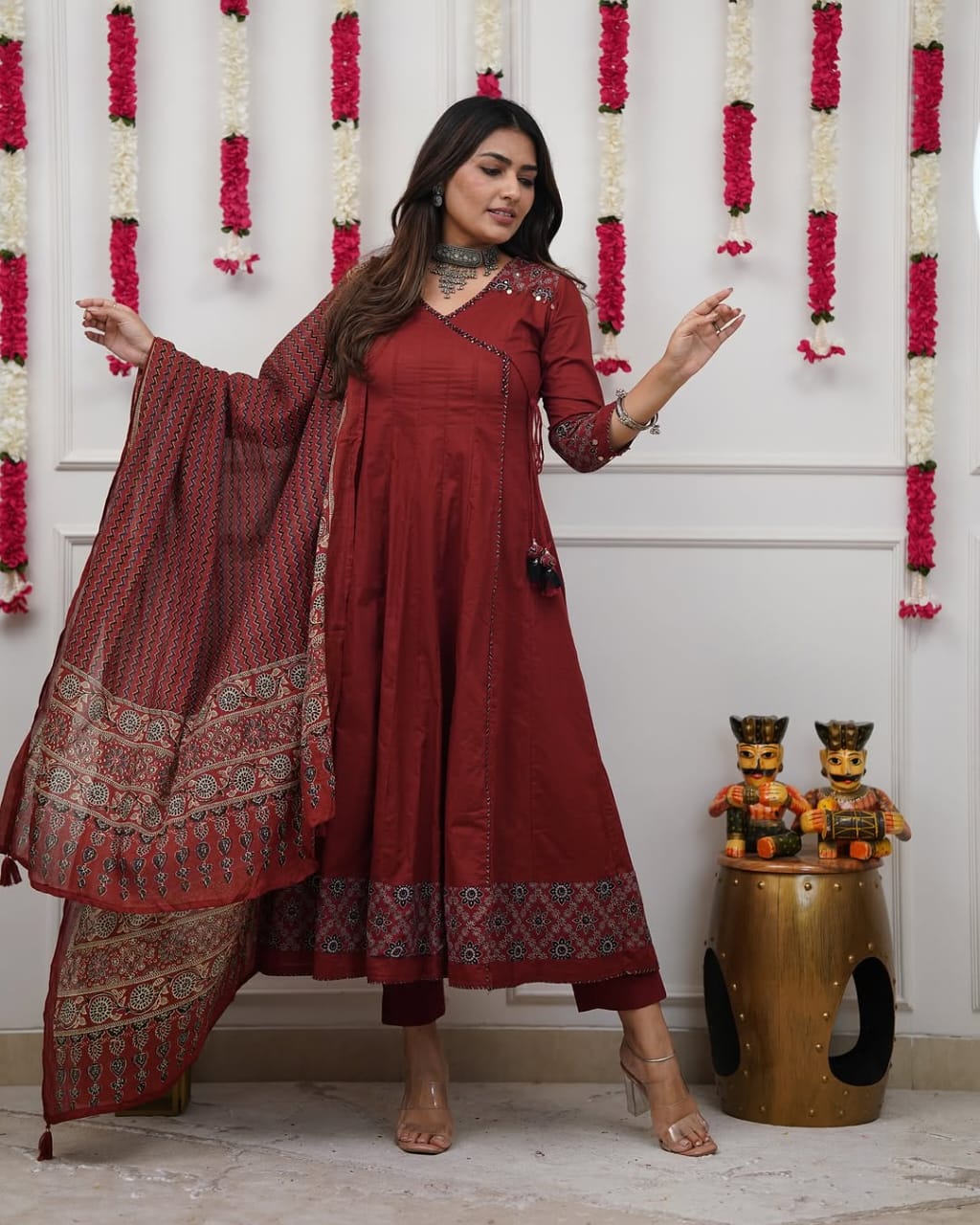 Angrakha style kurta set