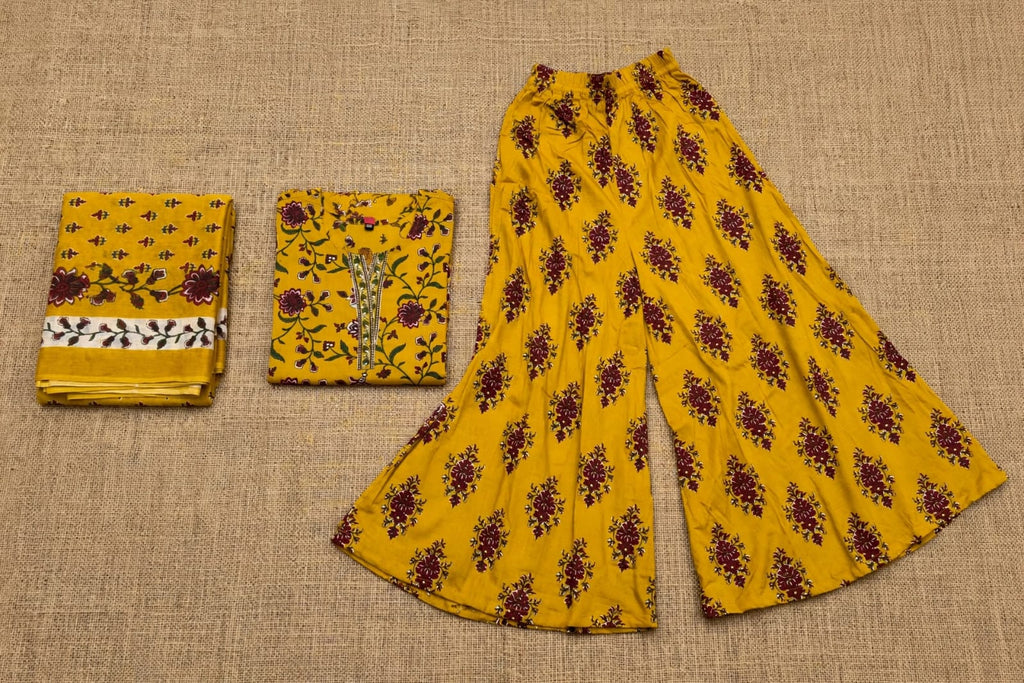 Cotton Kurta with skirt with malmal dupatta
