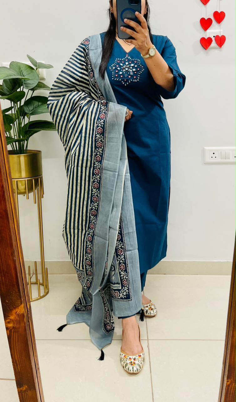 petrol blue suit