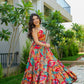 Rayon Gown With Full Flare and Multicolor Digital Print - Shree