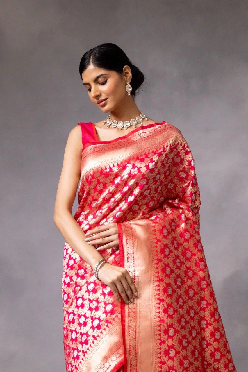 Women Kanajivarm Art Silk Saree