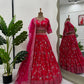 Rani Pink Color Sequence Embroidery Work Designer Lehenga Choli For Wedding Function