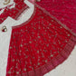 Rani Pink Color Sequence Embroidery Work Designer Lehenga Choli For Wedding Function