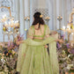 Russian Silk Pista Lotus  Lehenga Choli With Dupatta