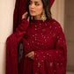 Maroon Color Readymade Anarkali Suit Set