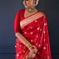 Most Trendy Wedding Special Red Banarasi Soft Silk Saree