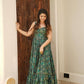 Gauhar Green Muslin Maxi Dress - Shree