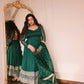 Embroidery Work Georgette Green Anarkali Suit