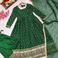 Embroidery Work Georgette Green Anarkali Suit