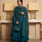 Deep Blue Flared Lined Anarkali Suit Set