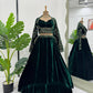 Emerald Premium Viscous Velvet Lehenga Set - shree fashion