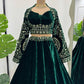 Emerald Premium Viscous Velvet Lehenga Set - shree fashion