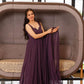 Purple Anarkali Suit With A Sweetheart Neckline