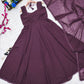 Purple Anarkali Suit With A Sweetheart Neckline