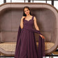 Purple Anarkali Suit With A Sweetheart Neckline