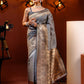 Dissemble Grey Soft Silk Saree With Adoring Blouse Piece