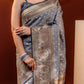 Dissemble Grey Soft Silk Saree With Adoring Blouse Piece