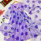 Lavender Floral Anarkali Suit With Embellished Dupatta