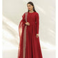 Luxurious Red Georgette Anarkali Dress For Special Occasions - Shree Fashion