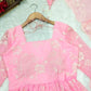 Parvati Pink Organza Palazzo Suit Set