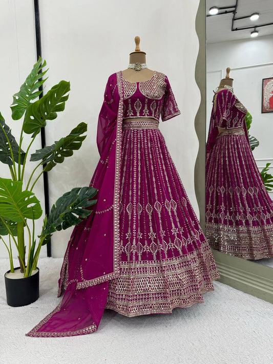 Heavy Magenta-Colored Lehenga Choli - shree fashion