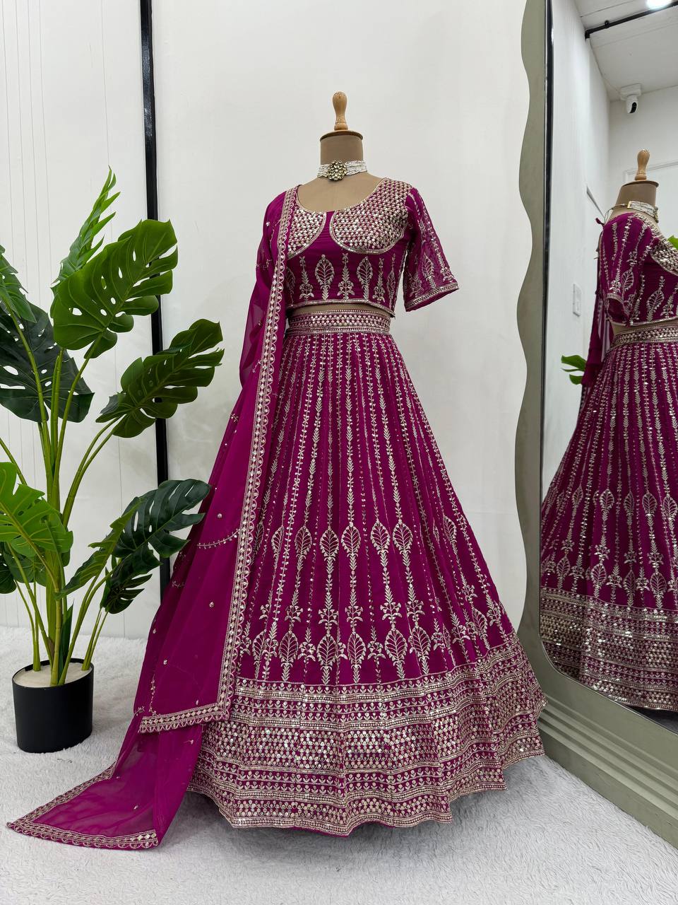 Heavy Magenta-Colored Lehenga Choli - shree fashion