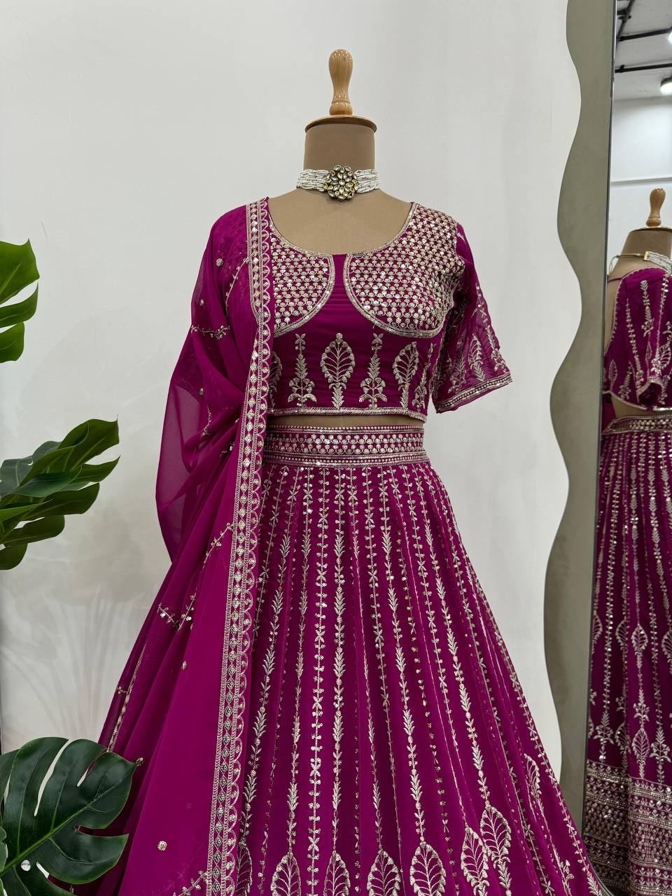 Heavy Magenta-Colored Lehenga Choli - shree fashion