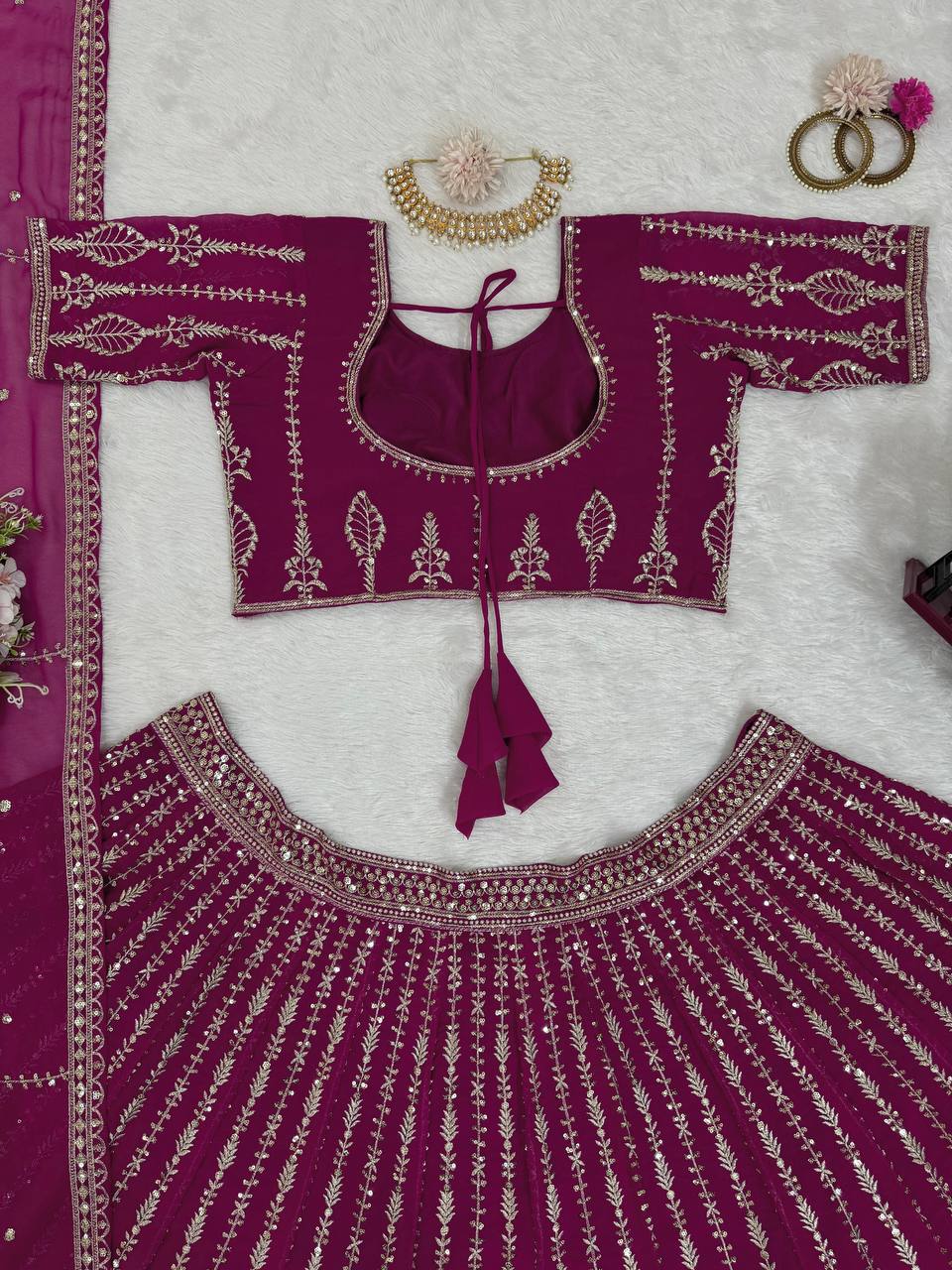 Heavy Magenta-Colored Lehenga Choli - shree fashion