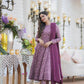 Muslin Wine Anarkali Suit Set - Shree Fashion