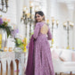 Muslin Wine Anarkali Suit Set - Shree Fashion