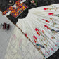 Digital Print And Real Mirror Work Rayon Lehenga Choli Set