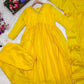 Beauty Anarkali Yellow Kurti Palazzo Set For Women By shree-fashion