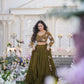 Radiant Olive Green Lehenga : A Stunning Wedding Gala Ensemble