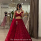 Heavy Flair Crop Top Red Lehenga Choli With Dupatta