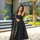 Shree Premium Black Color Chanderi Suit Set