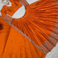 Orange Color Embroidered Semi Stitched Bridal Lehenga Choli