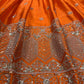 Orange Color Embroidered Semi Stitched Bridal Lehenga Choli