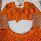 Orange Color Embroidered Semi Stitched Bridal Lehenga Choli