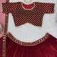 Red Velvet Lehenga With Peacock Embroidery - Buy Shree Fashion