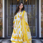 Yellow & White Kurta Suit Sets For Women By Shree Fashion