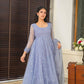 Pastel Blue Embroidered Anarkali Suit With Intricate Embroidery - Shree Fashion