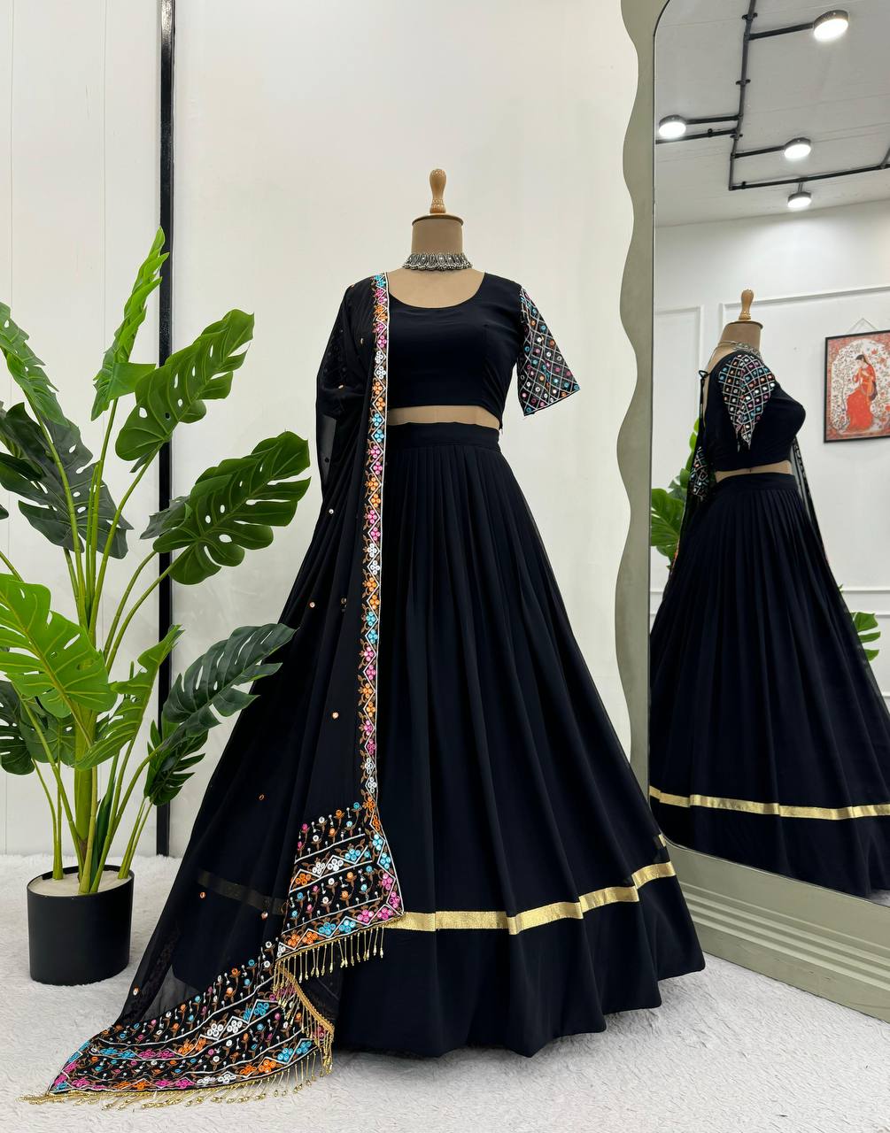 Women Designer Black Lehenga Choli