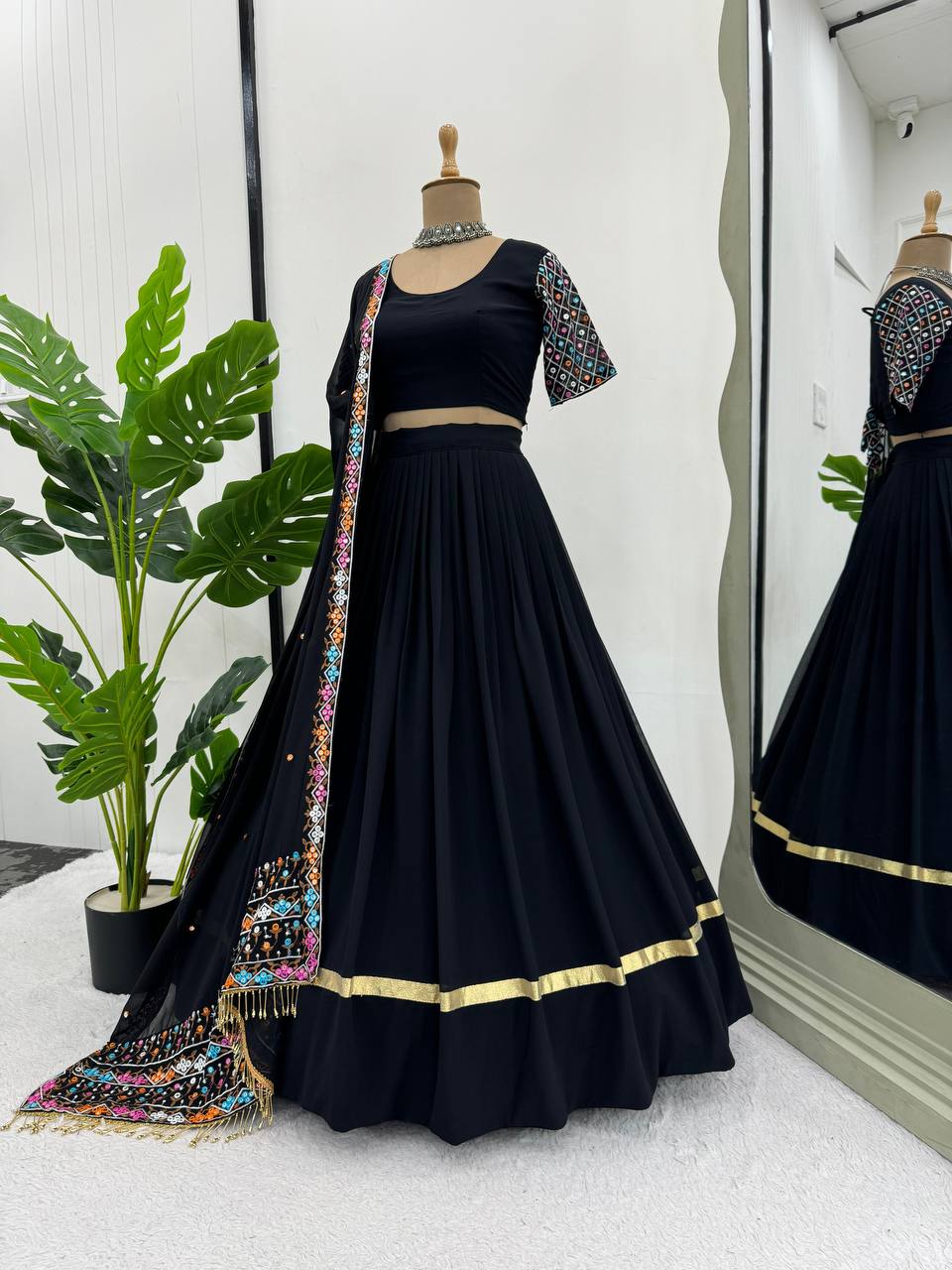 Women Designer Black Lehenga Choli