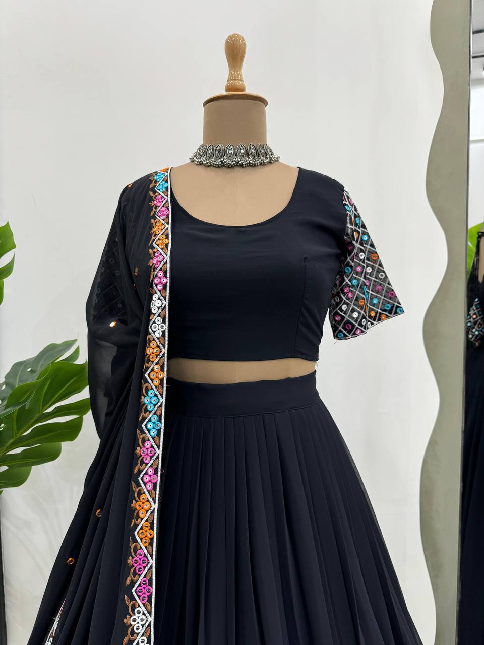 Women Designer Black Lehenga Choli