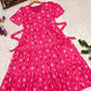 Women's Cotton Printed Puff-Sleeve Maxi Dress