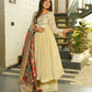 Beautiful Chinon Gown With Embroidered Plazzo And Printed Kota Chex Dupatta