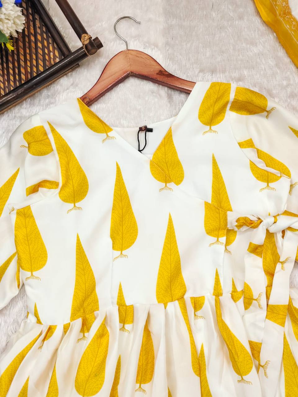 Yellow & White Kurta Suit Sets For Women By Shree Fashion