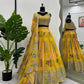 Yellow Color Thread Sequins Work Trendy Silk Designer Lehenga Choli