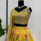 Yellow Color Thread Sequins Work Trendy Silk Designer Lehenga Choli